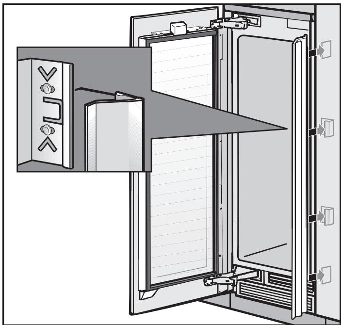 MIELE WT 1602 - Fixer et ajuster le panneau de façade - 8