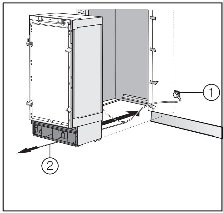 MIELE WT 1602 - Glisser l'appareil dans la niche - 2