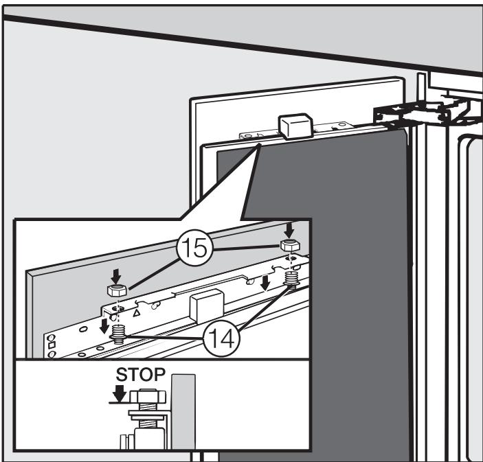 MIELE WT 1602 - Fixer et ajuster le panneau de façade - 2