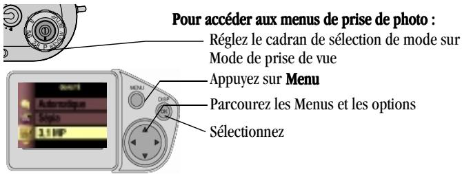 KODAK DC4800 - Menu des prises de photo manuelles - 1