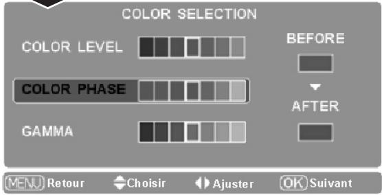 SANYO PLV-Z4000 - Pointeur des Reglages des paramètres couleur - 2