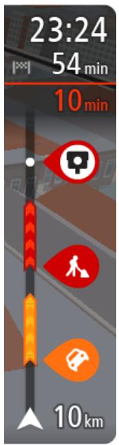 TOMTOM ViA 62 - La barre de parcours - 1