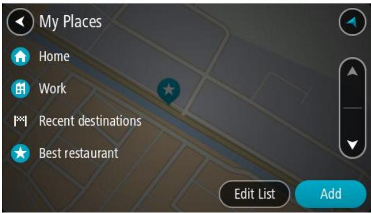 TOMTOM ViA 62 - Sélectionnez Mes destinations. - 2