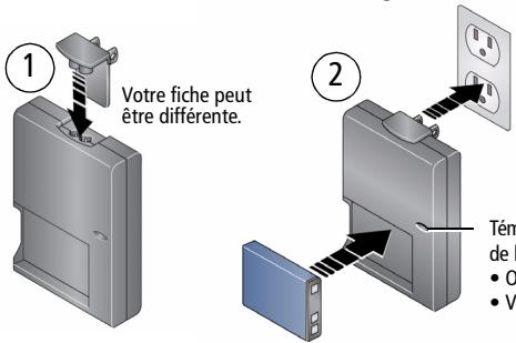 KODAK M580 - Si le coffret contient ce chargeur de batterie : - 1
