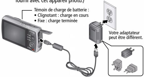 KODAK M580 - Si le coffret contient ce chargeur de batterie : - 1