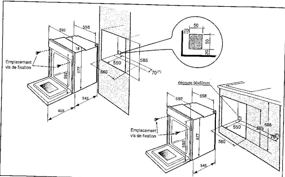 SAUTER SFP 428 XF1 - Dimensions utiles pour encastrer votre four - 1