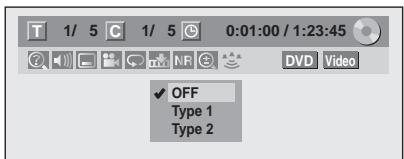 FUNATRE WL6D-M102 - Sélectionnez "OFF", "Type 1" ou "Type 2" en utilisant le [▲ /▼], puis appuyez sur [ENTER]. - 1