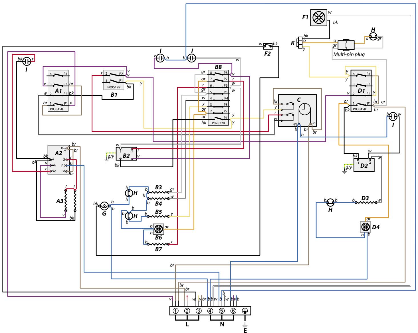 FALCON TOLS9OEISI/-EU - Scheme de câblage: Four Multifonction (Classic Deluxe) - 1
