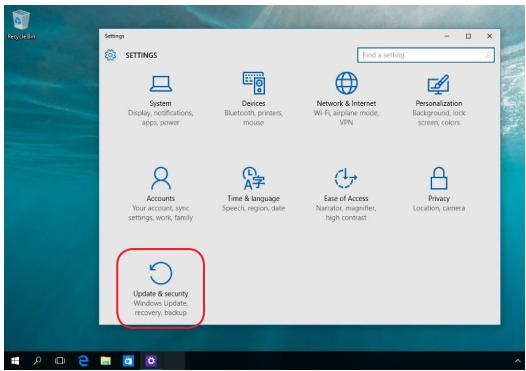 ASUS CENTRALEV241ICUK-WAO - Utiliser une option de restauration - 1