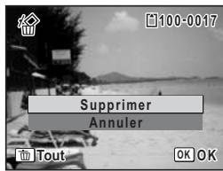 PENTAX M60 - Suppression d'une image seule ou d'un fichier son - 4