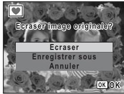 PENTAX M60 - Utilisez le bouton de navigation (▲▼) pour sélectionner [Ecraser] ou [Enregistrer sous]. - 1