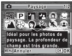 PENTAX M60 - Utilisez le bouton de navigation (▲▼▲▶) pour sélectionnner un mode de prise de vue. - 1