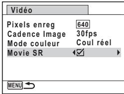 PENTAX M60 - Réglage de la fonction Movie SR (anti-bougé video) - 1