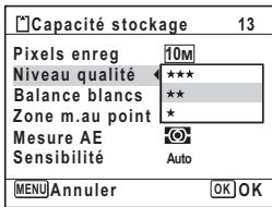 PENTAX M60 - Utilisez le bouton de navigation ( ) pour modifier le réglage. - 1