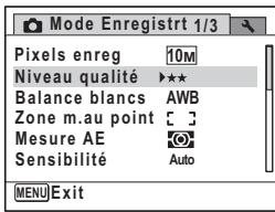 PENTAX M60 - Appuyez sur le bouton de navigation (▶). - 1