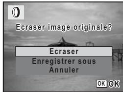 PENTAX M60 - Utilisez le bouton de navigation (▲▼) pour sélectionner [Ecraser] ou [Enregistrer sous]. - 1