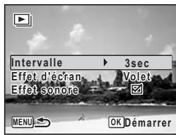 PENTAX M60 - Réglage des conditions du diaporama - 1