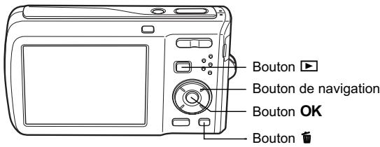 PENTAX M60 - Suppression d'une image seule ou d'un fichier son - 2