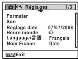PENTAX M60 - Utilisations des menus - 5