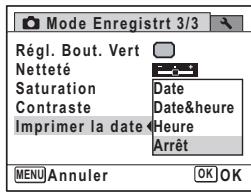 PENTAX M60 - Réglage de la fonction d'impression de la date - 1