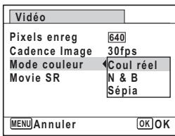 PENTAX M60 - Utilisez le bouton de navigation (▲▼) pour sélectionner une couleur. - 1
