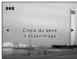 PENTAX M60 - Utilisez le bouton de navigation (▲▶) pour désir la direction dans laquelle les images seront assemblées. - 1