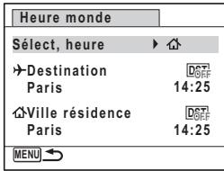 PENTAX M60 - Sélectionnez  (Destination) à l'aide du bouton de navigation ( ) . - 1