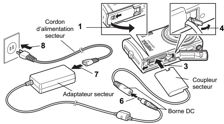 PENTAX M60 - Utilisation de I'adaptateur secteur - 1