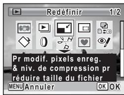 PENTAX M60 - Modification de la taille et de la qualité d'image (Redéfinir) - 2