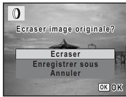 PENTAX M60 - Utilisez le bouton de navigation ( ) pour selectionner [Ecraser] ou [Enregister sous]. - 1