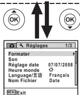 PENTAX M60 - Utilisations des menus - 7