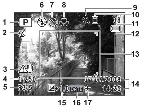 PENTAX M60 - Affichage normal en mode capture d/images fixes - 1
