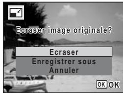 PENTAX M60 - Utilisez le bouton de navigation (▲▼) pour sélectionner [Ecraser] ou [Enregistrer sous]. - 1