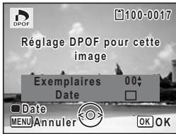 PENTAX M60 - Utilisez le bouton de navigation (▲▼) pour sélectionner le nombre d'exemplaires. - 1