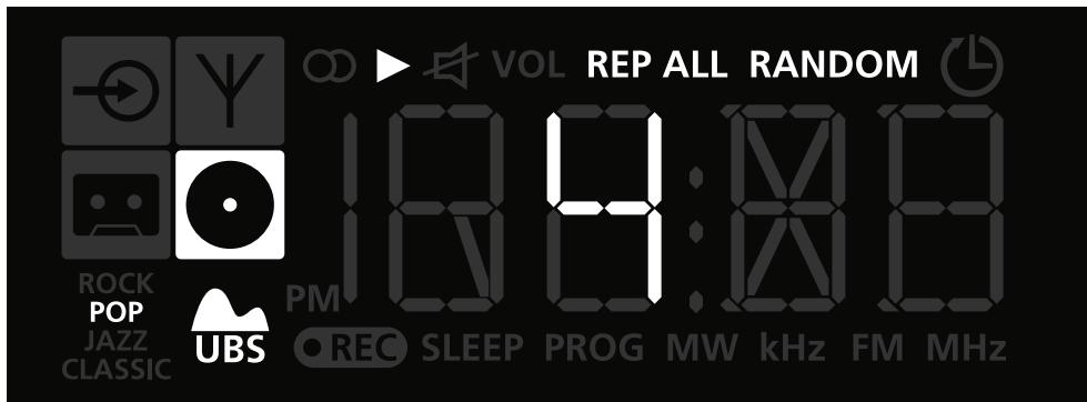 GRUNDIG UMS 2010 - Les affichages du système hi-fi - 1