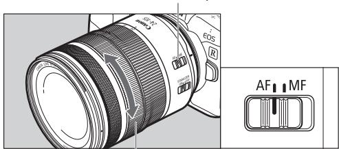 CANON RF 24-105 MM F4L IS USM - Sélection du mode de mise au point - 1