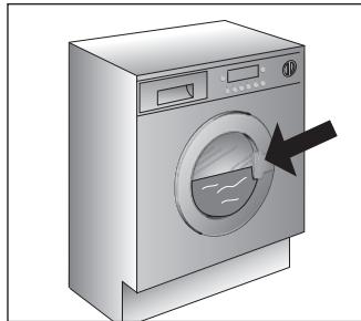 DE DIETRICH DUZ 1585i BLANC - WARNING: DURING THE WASHING CYCLE, THE WATER CAN REACH A TEMPERATURE OF 90^ . - 7