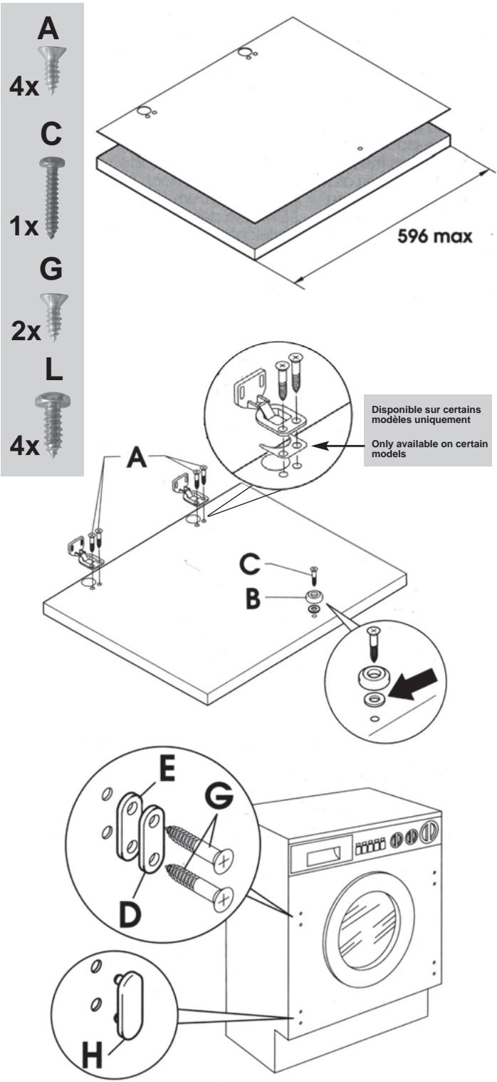 DE DIETRICH DUZ 1585i BLANC - INSTRUCTIONS FOR MOUNTING DOOR - 1