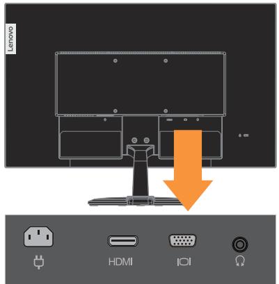LENOVO D24-20 - Connexion et mise en marche de votre moniteur - 2
