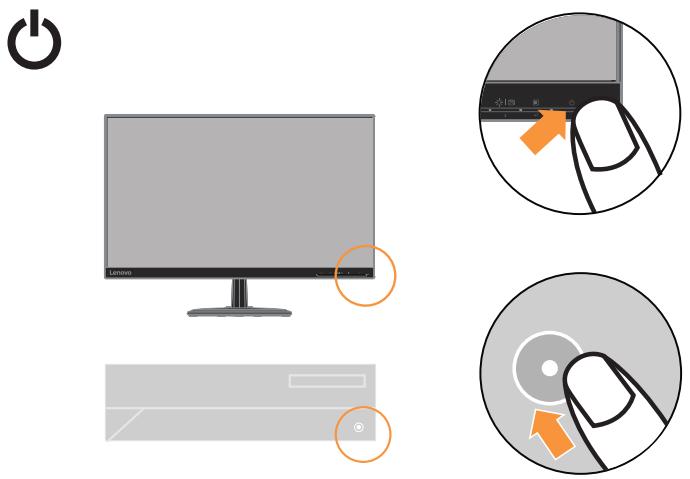 LENOVO D24-20 - Connexion et mise en marche de votre moniteur - 7