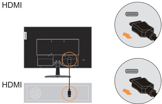 LENOVO D24-20 - Connexion et mise en marche de votre moniteur - 4