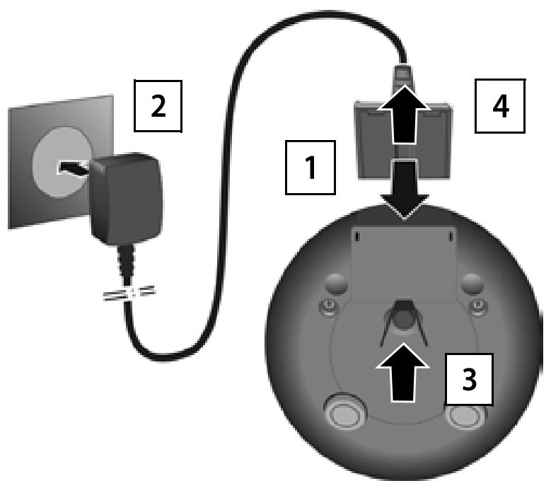 GIGASET CLE60HX - Raccordement du chargeur - 1