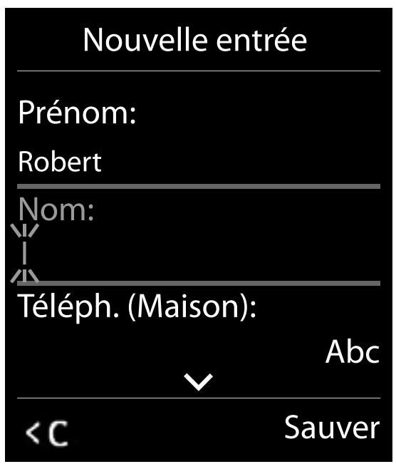 GIGASET CLE60HX - Créer une entrée - 1