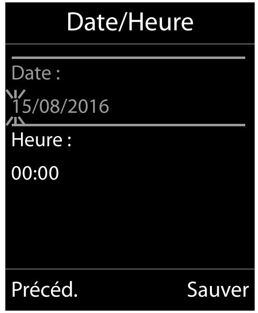 GIGASET CLE60HX - Régler la date et l'heure - 3