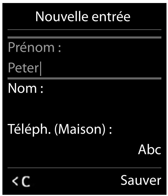 GIGASET CLE60HX - Saisie des lettres/caractères - 1