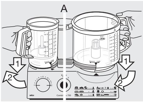 BRAUN K700 - Mise en place des bols de travail - 1