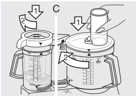BRAUN K700 - Mise en place des bols de travail - 3