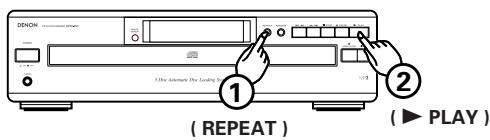 DENON DCM-280 - Pour répéter la lecture de toutes les pistes - 1