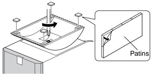 YAMAHA TSS-10S - Réglage de l'angle avant des enceintes satteite - 1
