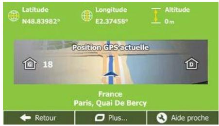 MAPPY ULTiX580 - Vérifier les détails de votre position actuelle (Afficher ma position) - 1